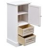 vidaXL Set Mobili da Bagno 5 pz in Legno Massello Bianco