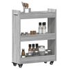 vidaXL Mobile con Ruote Grigio Sonoma 60x22x79 cm in Legno Multistrato