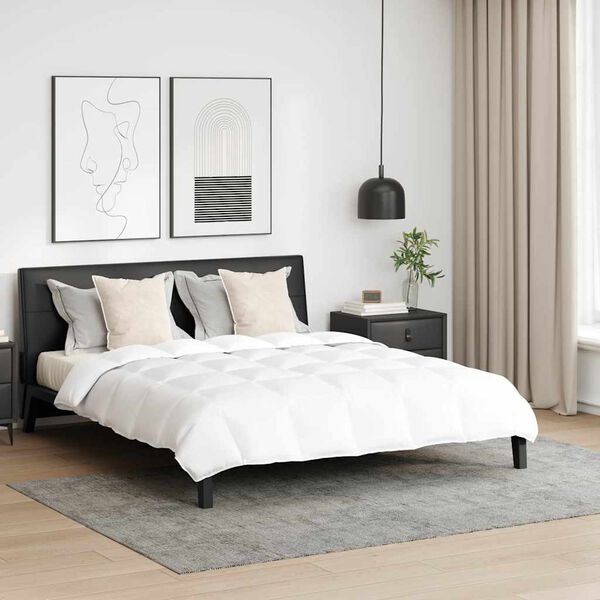 vidaXL Set di Piumoni con cuscino 3 pcs Bianco Piuma d'anatra