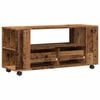 vidaXL Mobile Porta TV con Ruote Legno Antico 102x34,5x43cm Truciolato