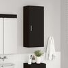 vidaXL Armadio da bagno a muro con porta TULUM Nero 37 x 24,5 x 86 cm
