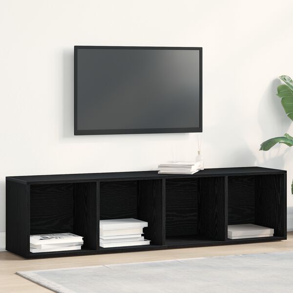 vidaXL | Armadio per Libri | Rovere Nero 36 x 30 x 143 cm