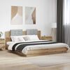 vidaXL Struttura letto con testata Rovere artigianale 200 x 200 cm