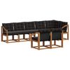 vidaXL Set di divani da esterno con cuscino 8 pcs Naturale e Nero