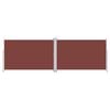 vidaXL Tenda da Sole Laterale Retrattile Marrone 220x600 cm