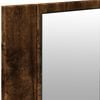 vidaXL Armadietto a Specchio con LED Rovere Fumo 100x12x45 cm