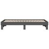 vidaXL Dormeuse Estraibile Grigia 2x(80x200) cm Legno Massello di Pino