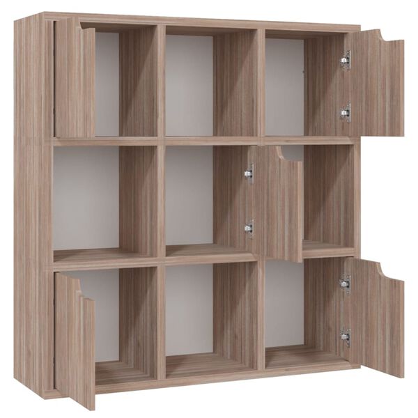 vidaXL Libreria Grigio Sonoma 88,5x27,5x88 cm in Legno Multistrato