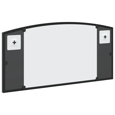 vidaXL Specchio da Parete Nero 60x30 cm Arco in Ferro