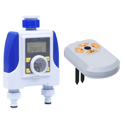 vidaXL Timer Elettronico Irrigazione a Doppia Uscita Sensore Umidità
