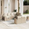vidaXL Set Divano da Giardino 10 pz con Cuscini Beige in Polyrattan