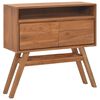 vidaXL Tavolo Consolle 80x30x80 cm in Legno Massello di Teak