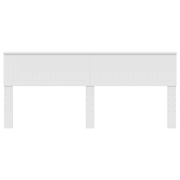 vidaXL Testiera Bianco Lucido 200 cm Legno multistrato