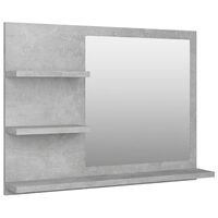 vidaXL Specchio da Bagno Grigio Cemento 60x10,5x45 cm in Truciolato