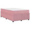 vidaXL Struttura letto con materasso Rosa 120 x 190 cm Velluto