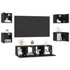 vidaXL Set mobile TV 6 pcs Rovere Nero Legno multistrato