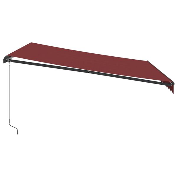 vidaXL Tenda da Sole Retrattile Manuale Bordò 400x300 cm