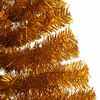vidaXL Albero di Natale Artificiale a Met&agrave; con Supporto Oro 120 cm PET