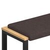 vidaXL Cuscino per panchina Tessuto Marrone Scuro Profondit&agrave; 35 cm