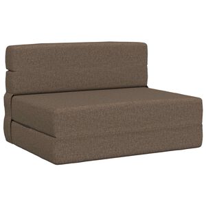 vidaXL Divano Letto Pieghevole Tortora 70 x 80 x 60 cm Tessuto