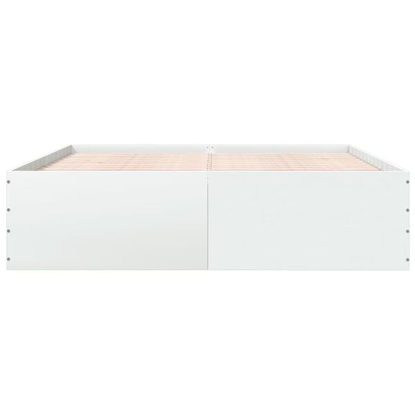 vidaXL Giroletto Bianco 180x200 cm in Legno Multistrato