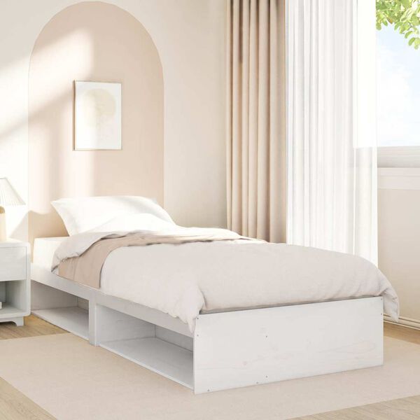 vidaXL Dormeuse senza Materasso Bianca 90x190 cm Legno Massello Pino