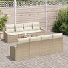 vidaXL Set Divano da Giardino con cuscino 9 pcs Beige polyrattan