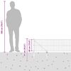 vidaXL Recinzione con Posto Argento 0,4 x 25 m Acciaio