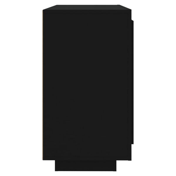 vidaXL Credenza Nera 80x40x75 cm in Legno Compensato