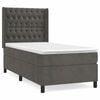 vidaXL Giroletto a Molle con Materasso Grigio Scuro 90x200 cm Velluto