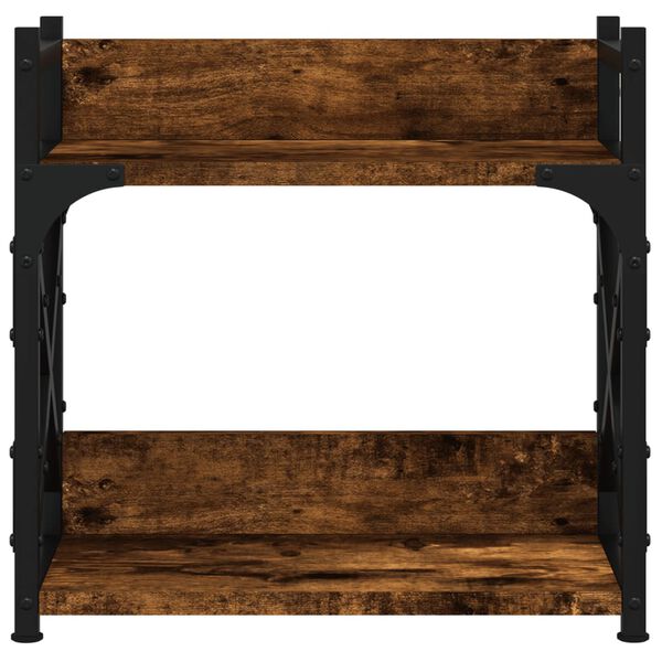 vidaXL Supporto Stampante 2 Livelli Rovere Fumo 40x20x40cm Multistrato