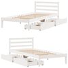 vidaXL Letto senza Materasso Bianco 90x200 cm Legno Massello di Pino