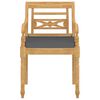 vidaXL Set Divani da Giardino 4pz Cuscini in Legno Massello di Teak
