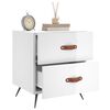 vidaXL Comodino Bianco Lucido 40x35x47,5 cm in Legno Multistrato