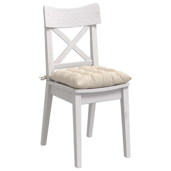 vidaXL Cuscini per Seduta 4 pcs Beige 40 x 40 x 6 cm Microfibra