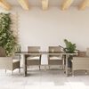vidaXL Tavolo da Giardino Piano in Vetro Grigio 190x80x74cm Polyrattan
