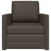 vidaXL Divano letto 60cm Grigio Pelle Artificiale