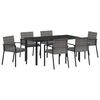 vidaXL Set da Pranzo per Giardino 7 pz Grigio