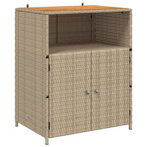 vidaXL Armadietto Beige 70 x 50 x 87 cm Poliestere e Rattan Roly