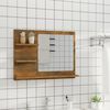 vidaXL Specchio da Bagno Rovere Fumo 60x10,5x45cm in Legno Multistrato