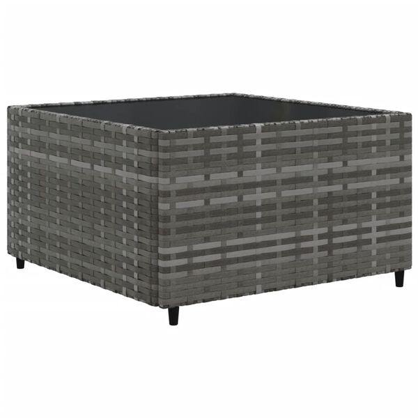 vidaXL Set Divani da Giardino 5 pz con Cuscini in Polyrattan Grigio