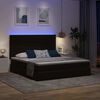 vidaXL Letto con luci a strisce a LED Nero 180 x 200 cm Velluto
