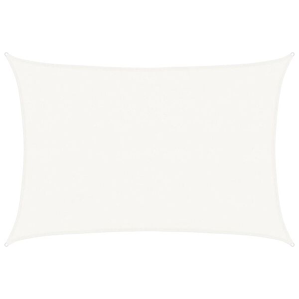 vidaXL Vela Parasole in HDPE Rettangolare 4x6 m Bianca
