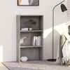 vidaXL Libreria 3 Ripiani Grigio Cemento 60x30x114cm Legno Multistrato