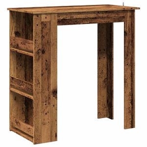 vidaXL Tavolo da Bar con Ripiano Legno Antico 102x50x103,5 cm