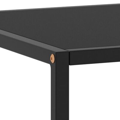 vidaXL Tavolino da Salotto Nero con Vetro Nero 100x50x35 cm