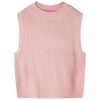 vidaXL Gilet da Bambina Lavorato a Maglia Rosa Chiaro 104