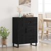 vidaXL Credenza con cassetto Rovere Nero 69,5 x 34 x 90 cm