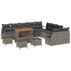 vidaXL Set Divano da Giardino 14 pz 13-Numero di posti Grigio
