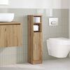 vidaXL Mobile da Bagno con Portarotolo Rovere Artigianale 20,5x22x90cm